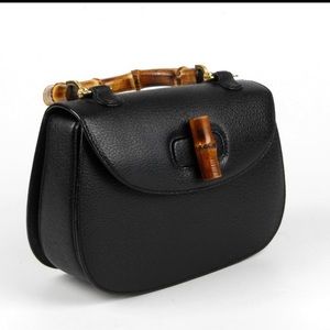 Rare Vintage Gucci Bamboo Flap Top Handle